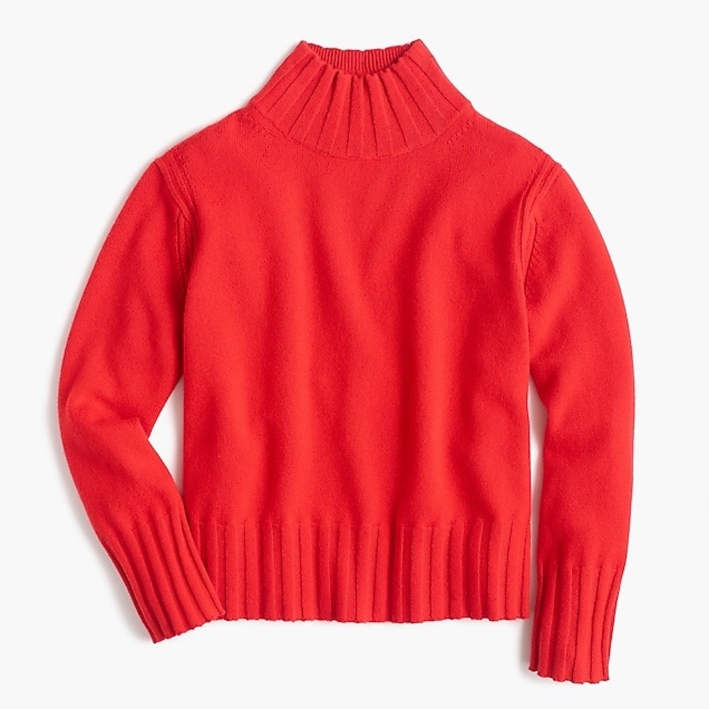 J. Crew Relaxed Mockneck Sweater in Cashmere